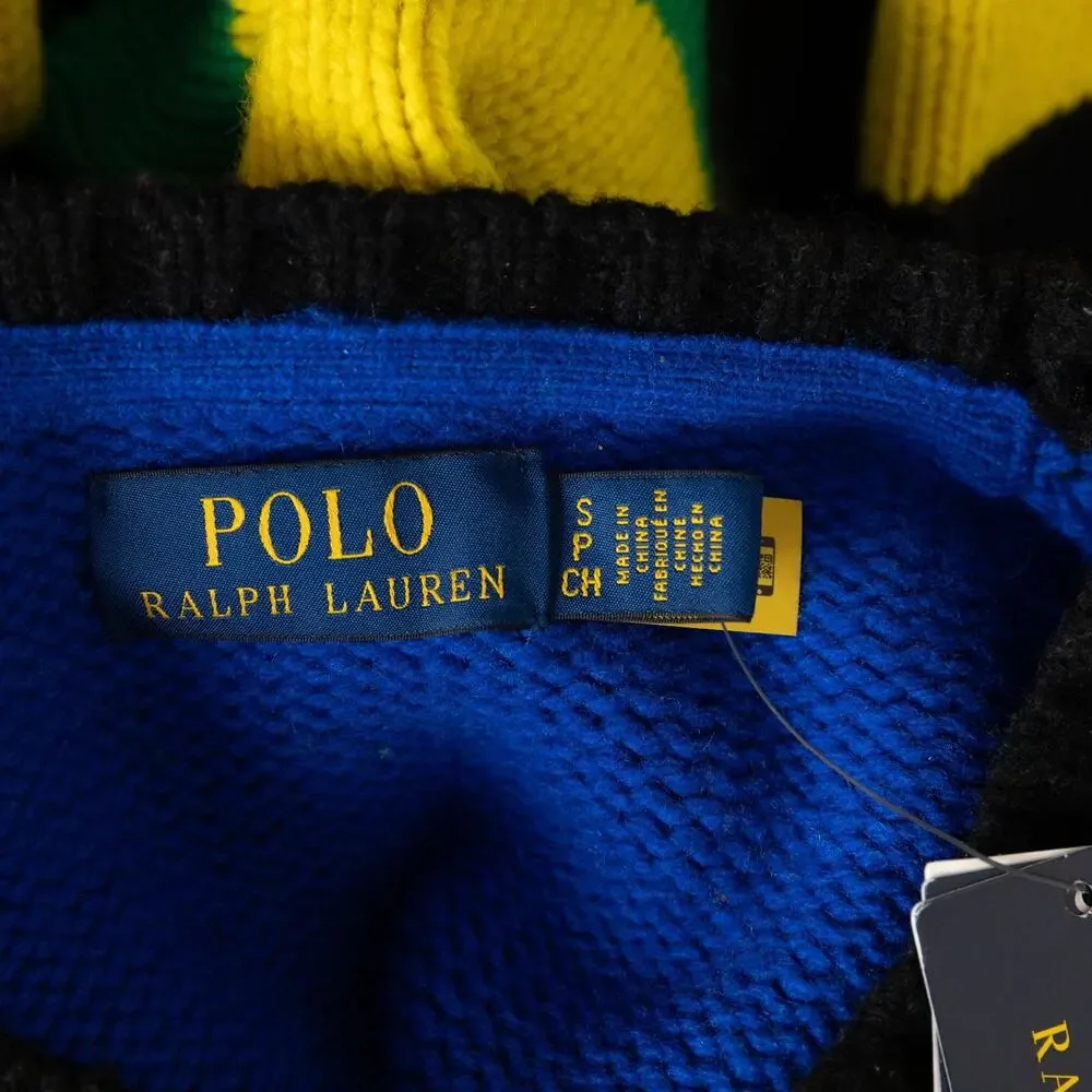 Polo Ralph Lauren Men Logo Striped Wool Blend Sweater Multi Size S